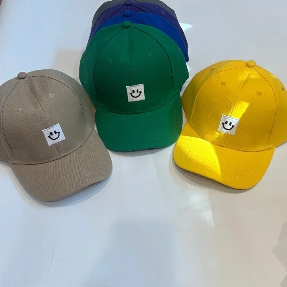 Colorful Smiley patch Face Baseball Cap Bundle 13 adjustable adult one size new